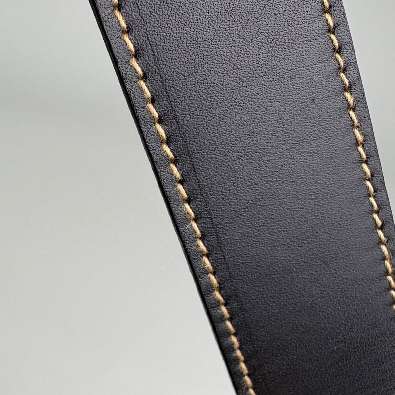 Gucci Gglogo Shoulder Bag Ribbon Vintage Black
