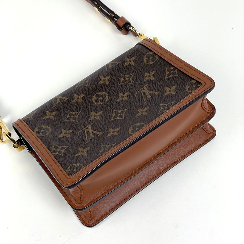 Louis Vuitton Dauphine Mini Crossbody Shoulder Bag Monogram Brown
