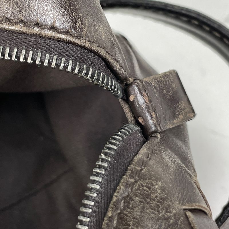 Bottega Veneta Intrecciato Second Bag Handbag Leather Brown