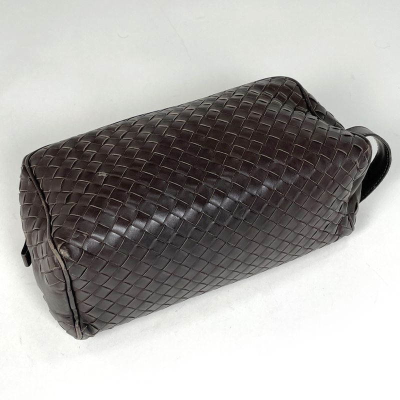 Bottega Veneta Intrecciato Second Bag Handbag Leather Brown