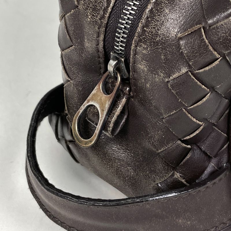 Bottega Veneta Intrecciato Second Bag Handbag Leather Brown