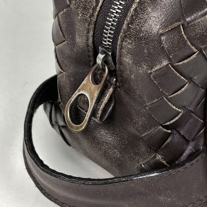 Bottega Veneta Intrecciato Second Bag Handbag Leather Brown