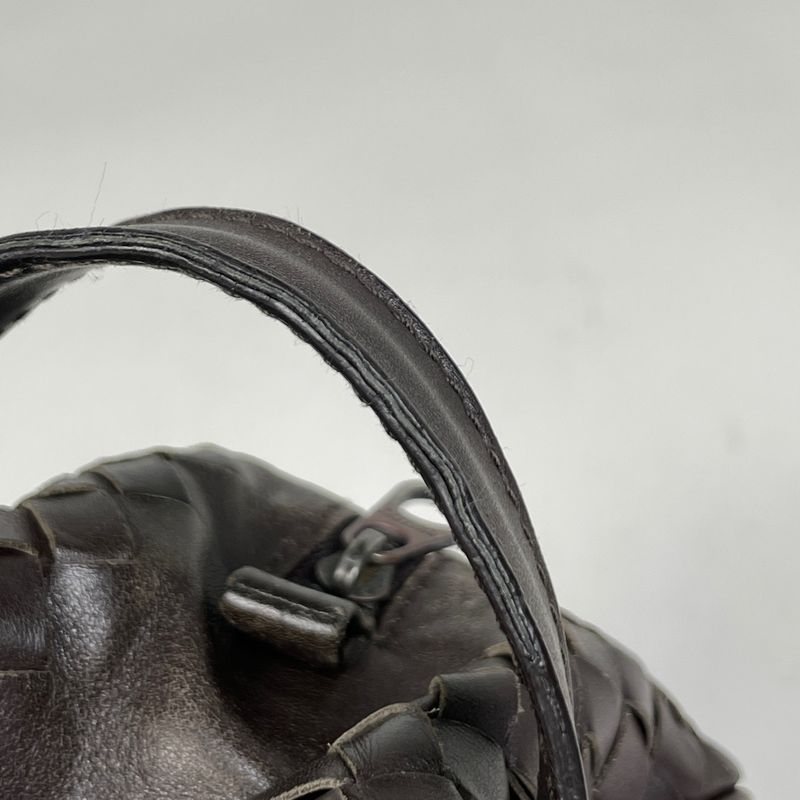 Bottega Veneta Intrecciato Second Bag Handbag Leather Brown
