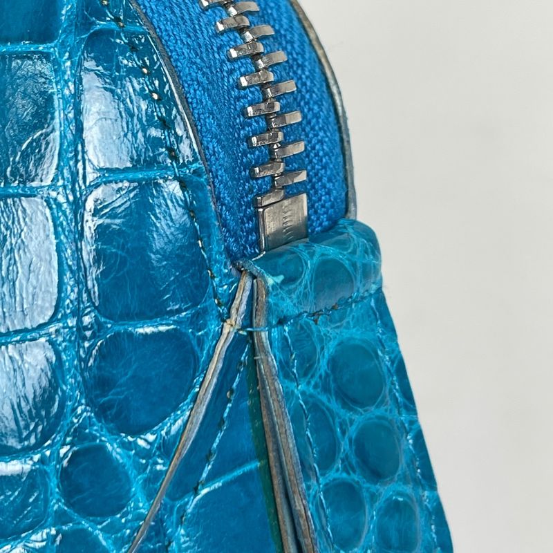 Bvlgari Mini Handbag Leather Blue