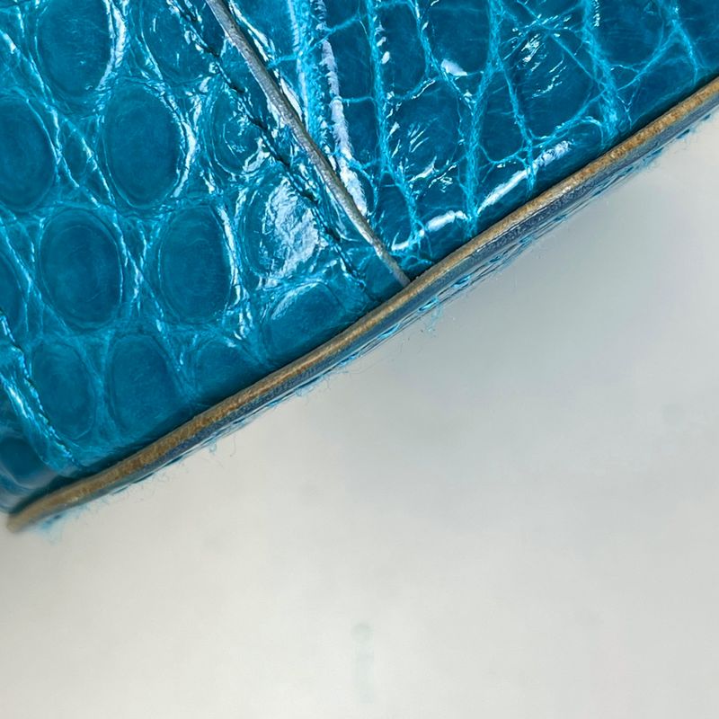 Bvlgari Mini Handbag Leather Blue