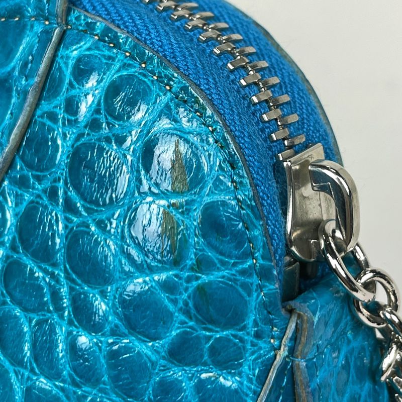 Bvlgari Mini Handbag Leather Blue