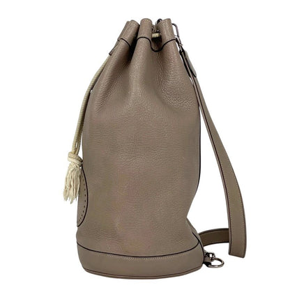 Hermes Lunch Shoulder Drawstring Perforated Hlogo Bag Taurillon Clemence Tourti