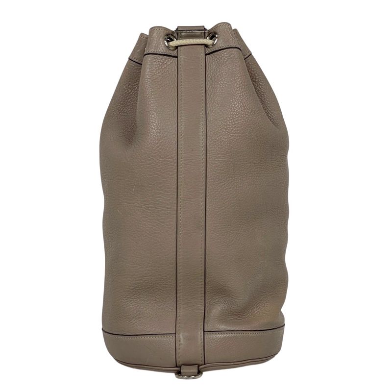 Hermes Lunch Shoulder Drawstring Perforated Hlogo Bag Taurillon Clemence Tourti