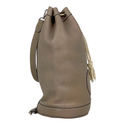 Hermes Lunch Shoulder Drawstring Perforated Hlogo Bag Taurillon Clemence Tourti