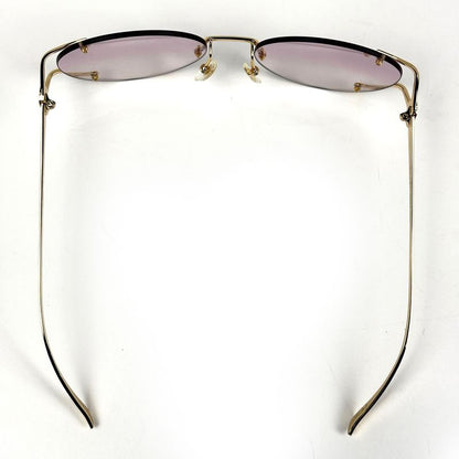 Gucci Interlocking Gradient Sunglasses Rimless Eyewear Metal Gold