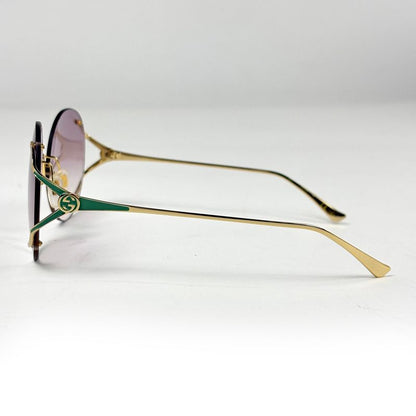 Gucci Interlocking Gradient Sunglasses Rimless Eyewear Metal Gold