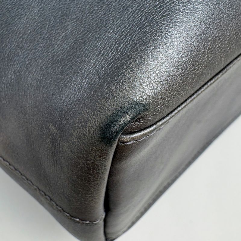 Dior Maris Pearl Handbag Leather Gray