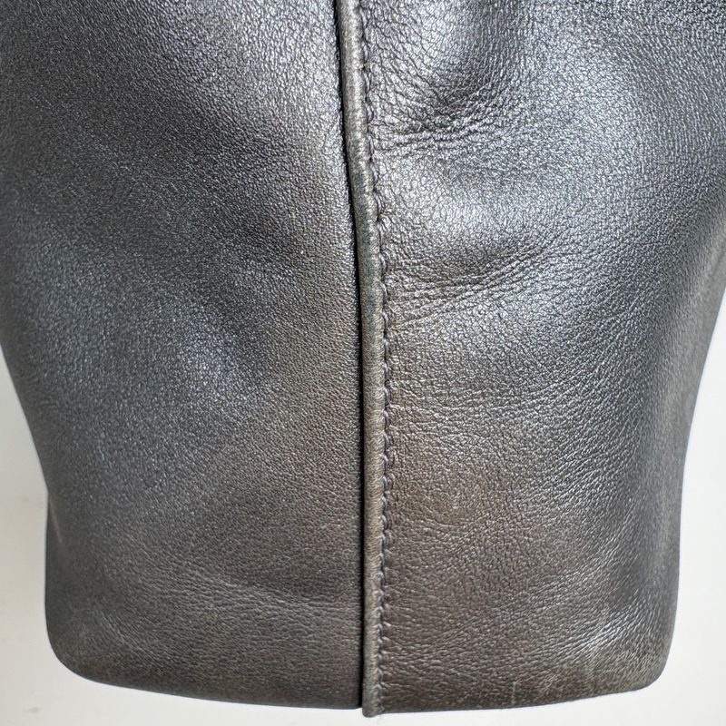 Dior Maris Pearl Handbag Leather Gray
