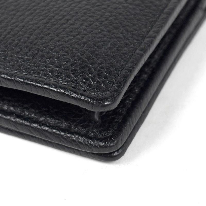 Gucci Soho Chain Wallet 2-Way Clutch Shoulder Bag Leather Black