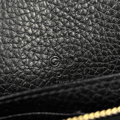 Gucci Soho Chain Wallet 2-Way Clutch Shoulder Bag Leather Black