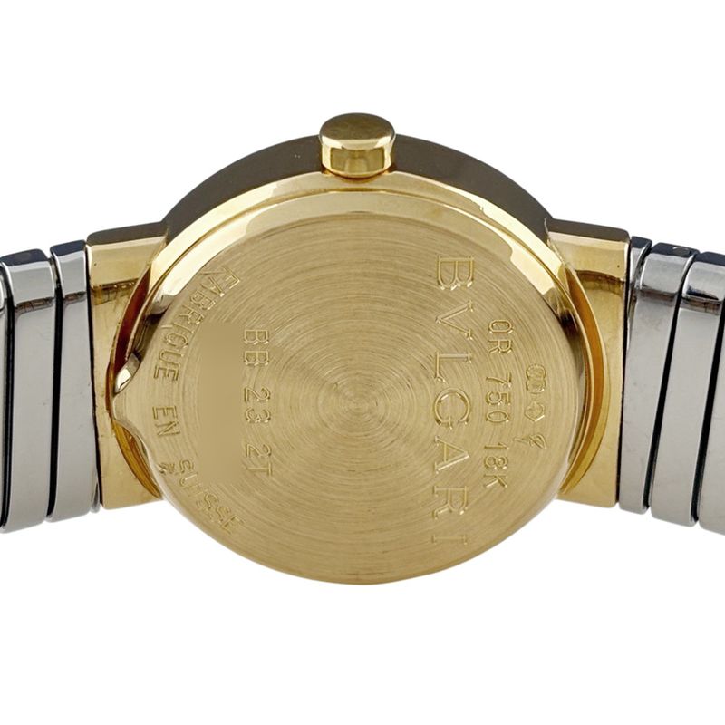 Bvlgari Tubogas Watch SS YG Quartz Black