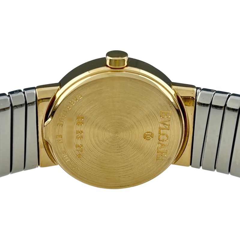Bvlgari Tubogas Watch SS YG Quartz Black