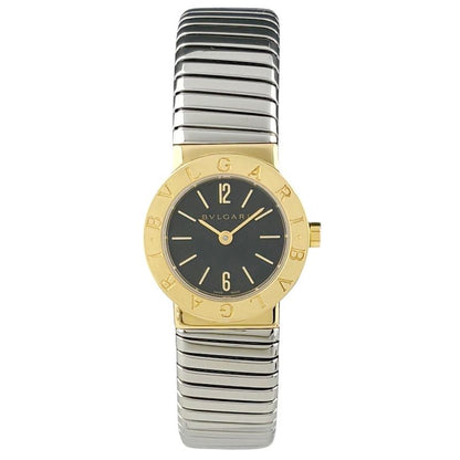 Bvlgari Tubogas Watch SS YG Quartz Black