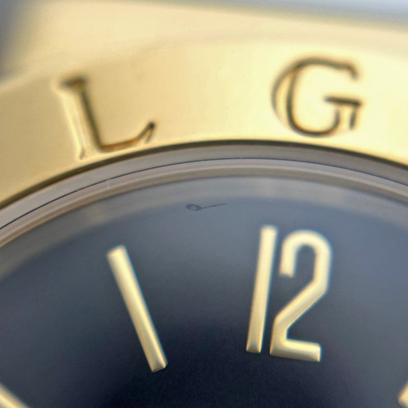 Bvlgari Tubogas Watch SS YG Quartz Black