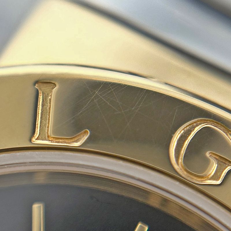 Bvlgari Tubogas Watch SS YG Quartz Black