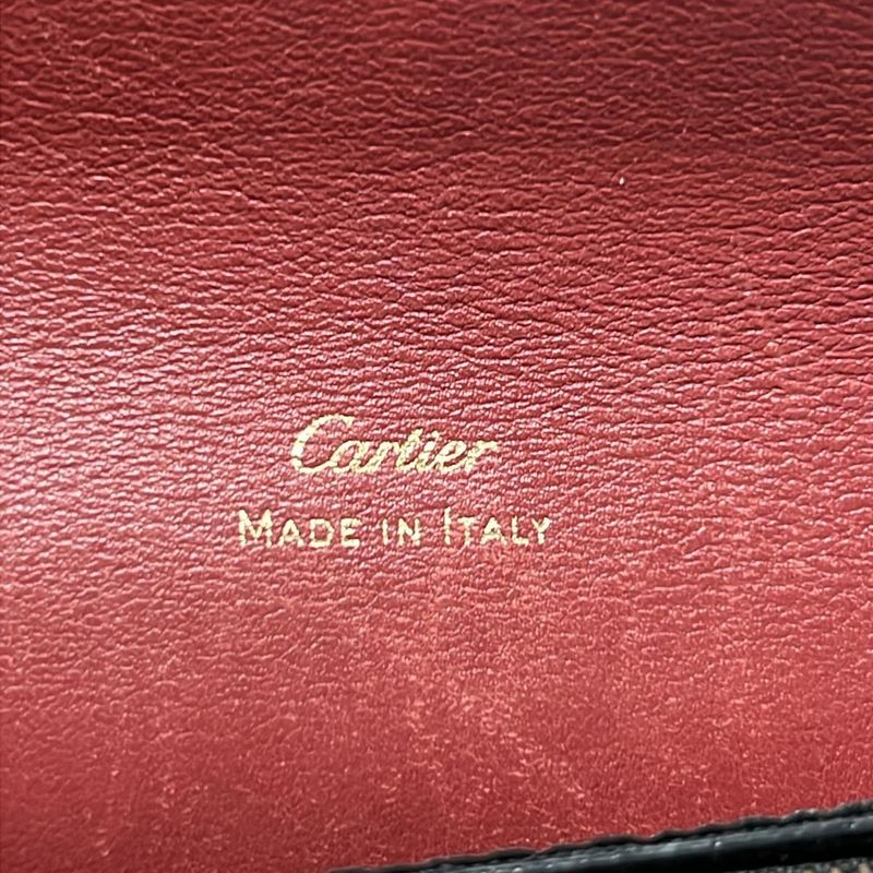 Cartier Wallet Garland de Red Gold Leather