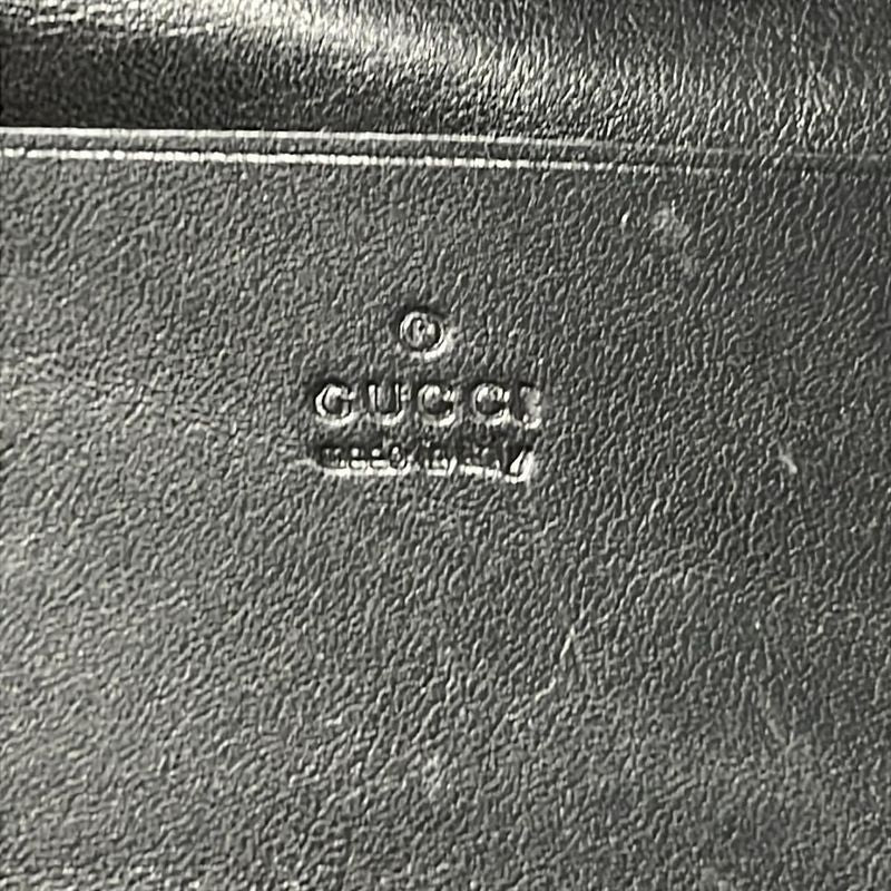 Gucci Business Card Holder Black Leather