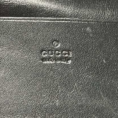 Gucci Business Card Holder Black Leather
