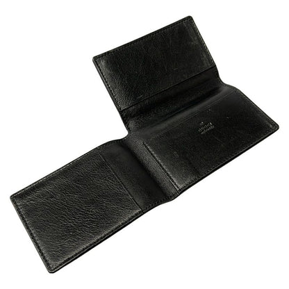 Gucci Business Card Holder Black Leather