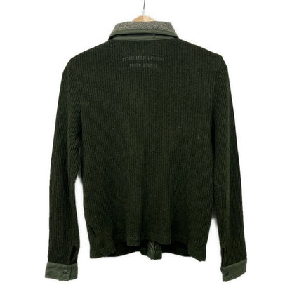 Fendi Jeans Jacket Khaki Knit Long Sleeve