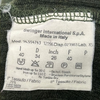 Fendi Jeans Jacket Khaki Knit Long Sleeve