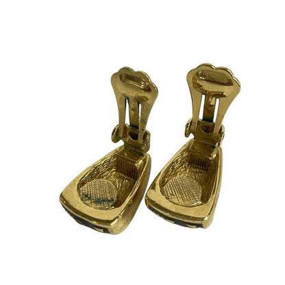 Dior Earrings Gold Black