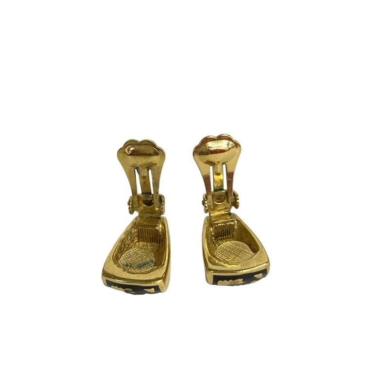 Dior Earrings Gold Black