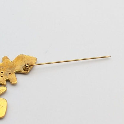 Chanel Brooch CC Logo Gold Cross Vintage