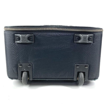 Chanel Travel Bag CC Logo Leather Nylon Black Heel
