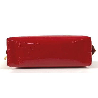 Louis Vuitton Makeup Pouch Pochette Cosmetic Monogram Vernis Cerise Red