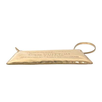 Louis Vuitton Handbag Pochette Plat Leather Gold