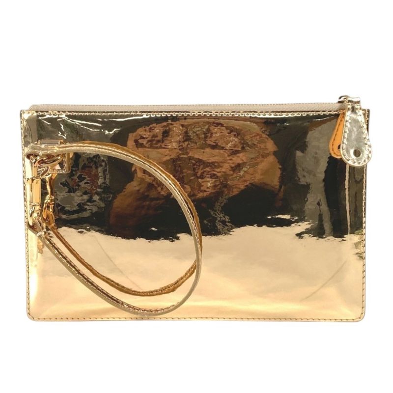 Louis Vuitton Handbag Pochette Plat Leather Gold