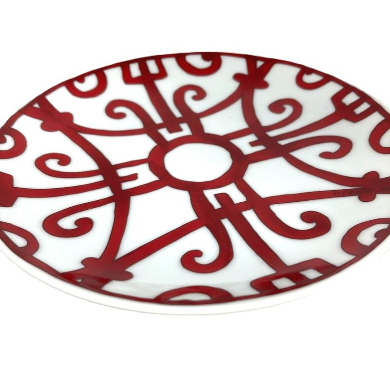 Hermes Plate Gadalukivir Ceramic Red Hat