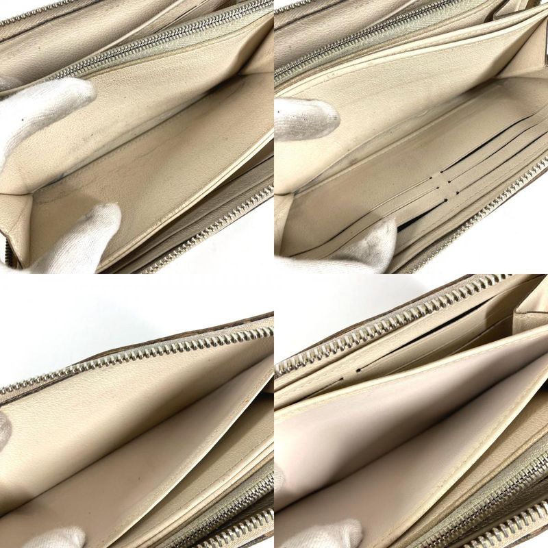 Louis Vuitton Wallet Zippy Monogram Mahina Leather Yvoire Beige