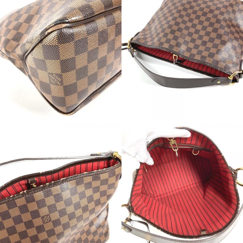 Louis Vuitton Shoulder Bag Delightful PM Damier Canvas Ebene Brown
