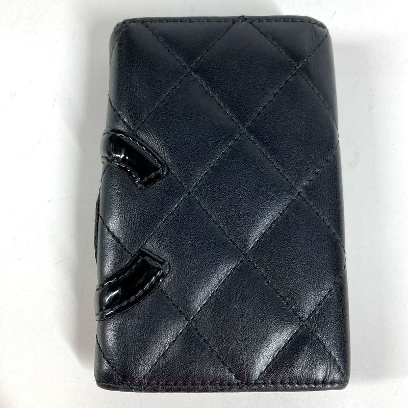 Chanel Key Case CC Logo Leather Black Key Holder