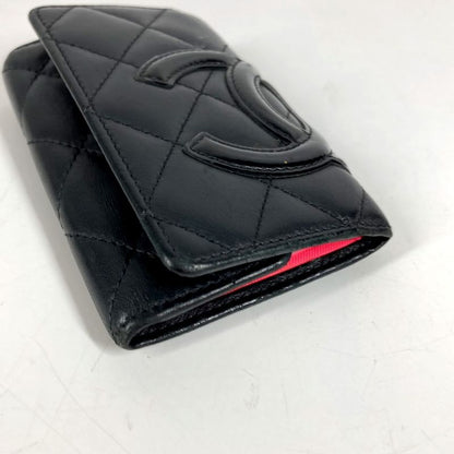 Chanel Key Case CC Logo Leather Black Key Holder