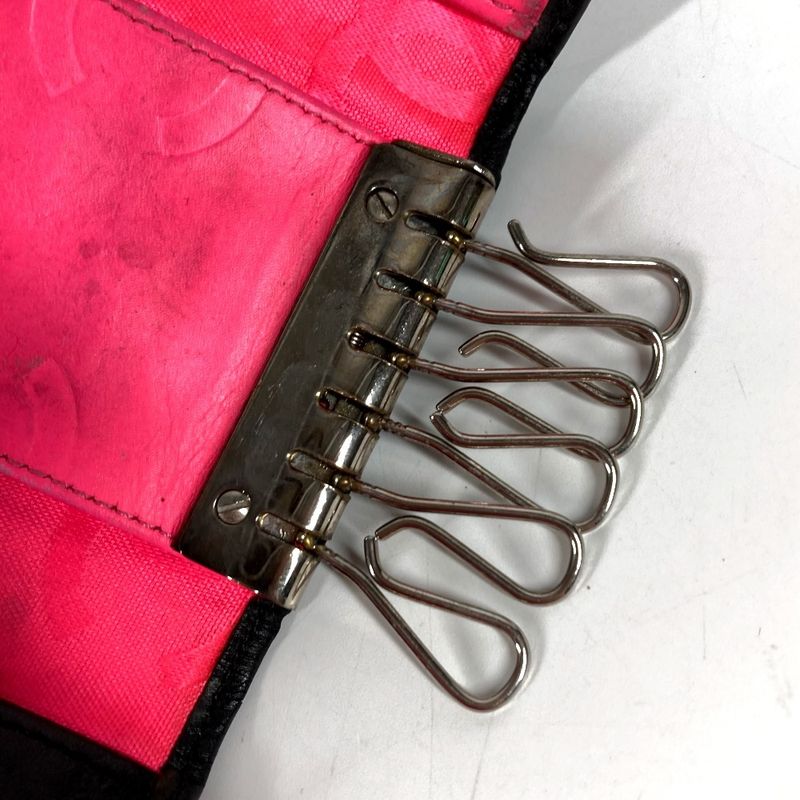 Chanel Key Case CC Logo Leather Black Key Holder
