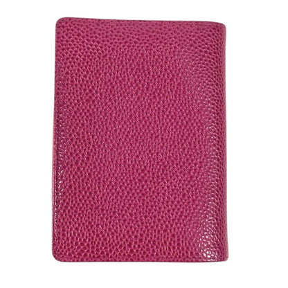 Chanel Card Case CC Logo Caviar Leather Purple