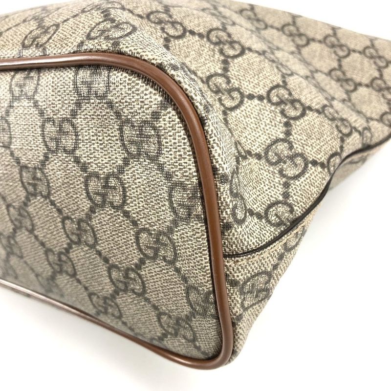 Gucci Handbag 2-Way Bag Logo GG Supreme Canvas Beige