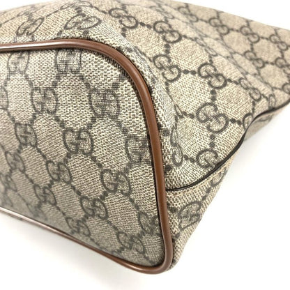 Gucci Handbag 2-Way Bag Logo GG Supreme Canvas Beige