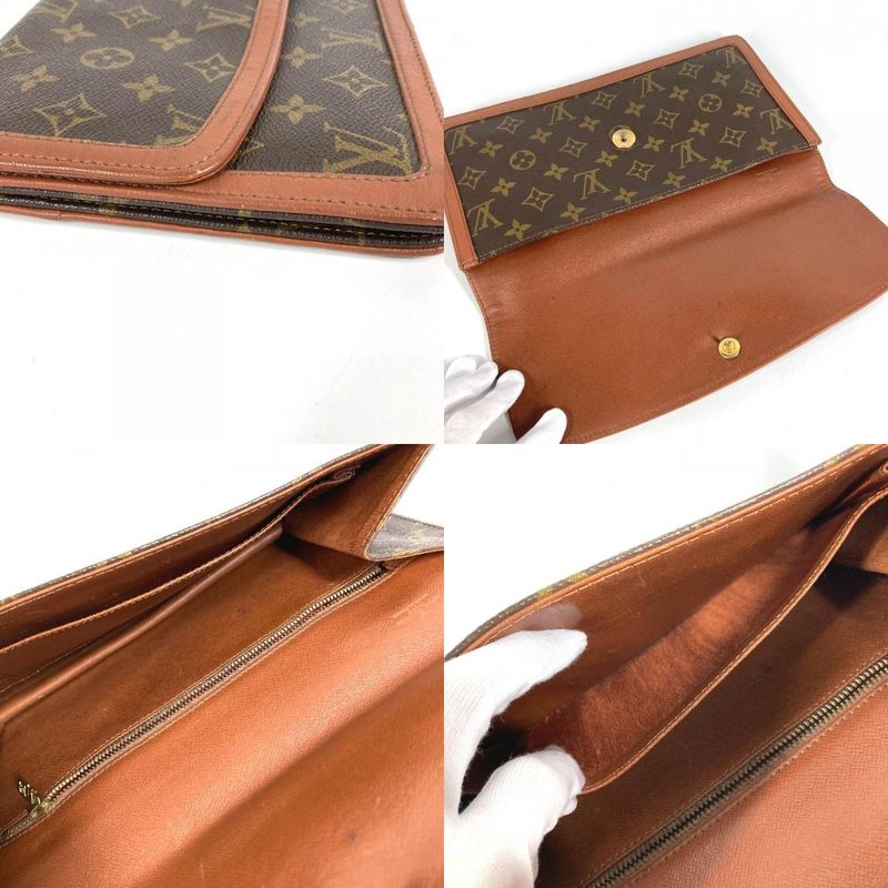 Louis Vuitton Clutch Pochette Dam GM Monogram Canvas Brown