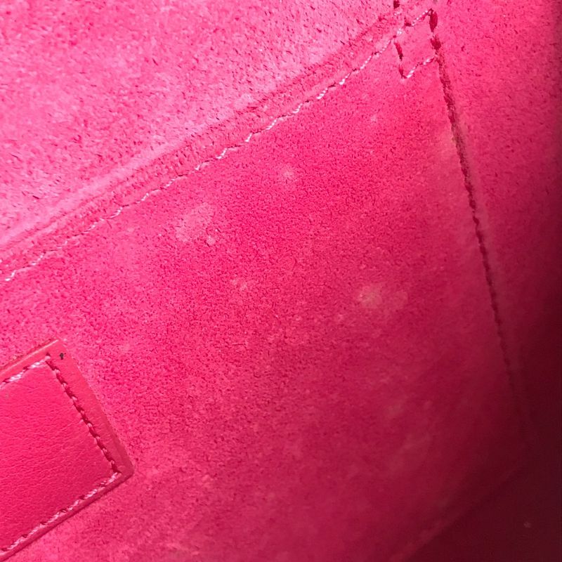 Saint Laurent Paris Clutch Yline Logo Leather Pink
