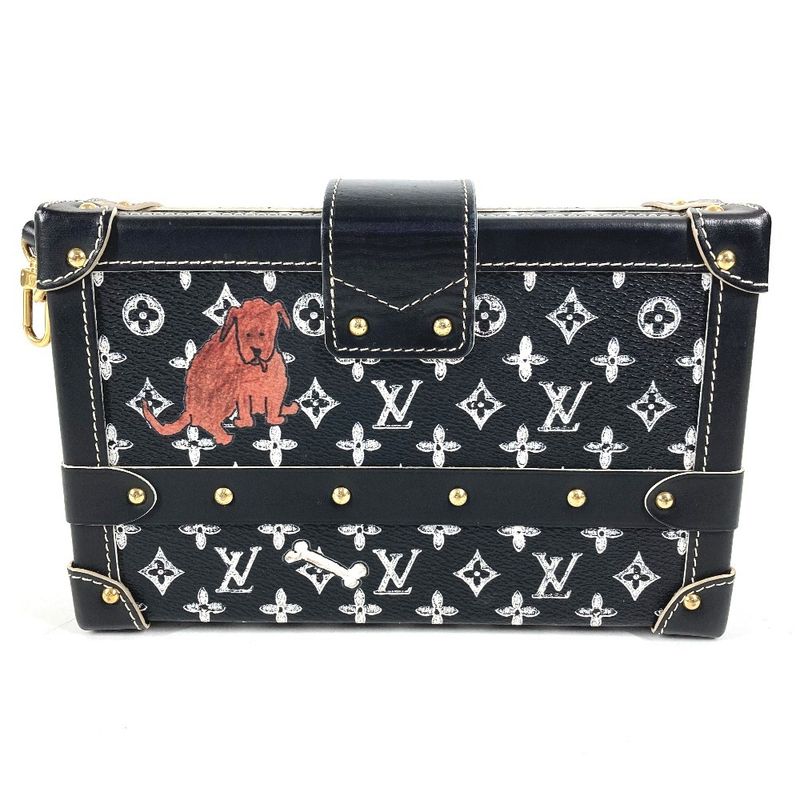 Louis Vuitton Shoulder Bag Petit Mal Leather Black
