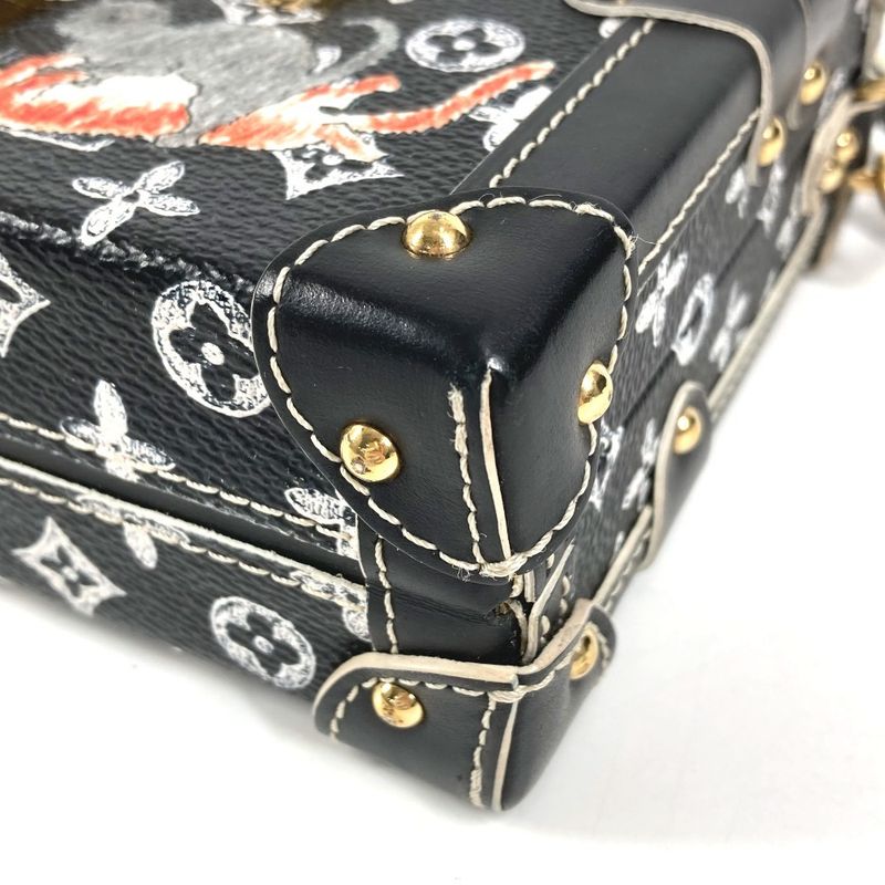 Louis Vuitton Shoulder Bag Petit Mal Leather Black